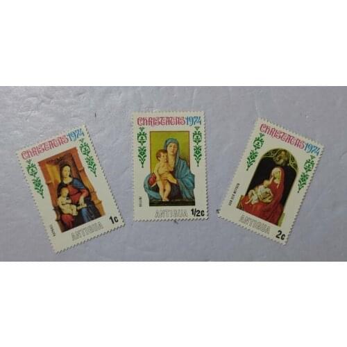 Antigua Christmas 1974, Post Stamps Postage Collection