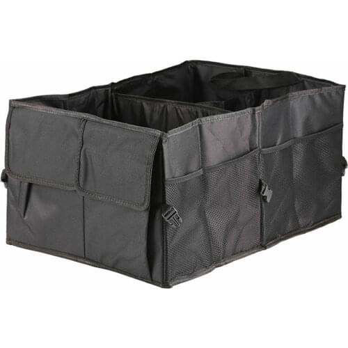 Car Collapsible Trunk Waterproof Organiser Space Tidy Foldable Storage Box Black For RV Camper Truck Bus Van Lorry Boat Home