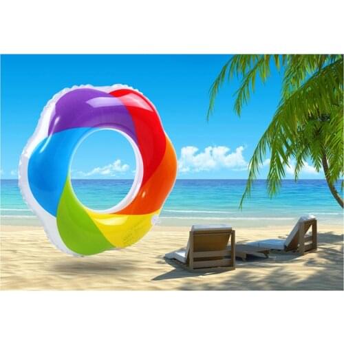 Child Inflatable Swimming Circle Ring colorful rainbow eco-friendly PVC Inflatable Pool Float Party Toy Water Sport Swim Rings