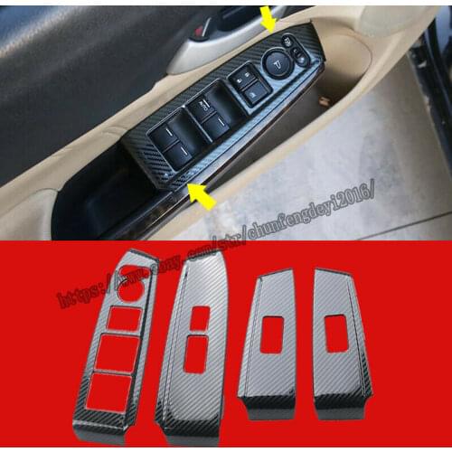 For Honda 8th Accord 2008-2012 Carbon Fiber Inner window switch panel cover 4pcs