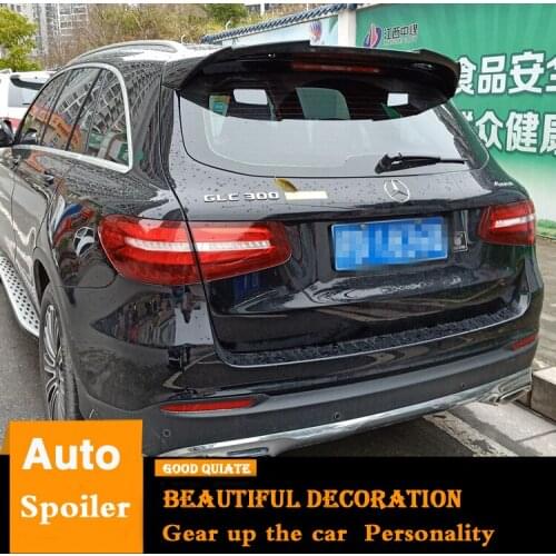 For Mercedes-Benz GLC 300 260 200 Spoiler Hatchback Sport ABS Material Car Rear Wing Primer Black Trunk Rear Spoiler 2016-2018