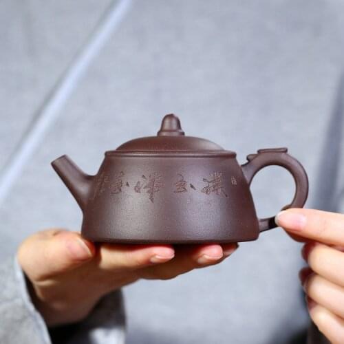 Chinese Handmade Authentic Purple Clay Teaware Yixing Teapot Tea Pot Filter Kettle Drinkware Set Drinkware