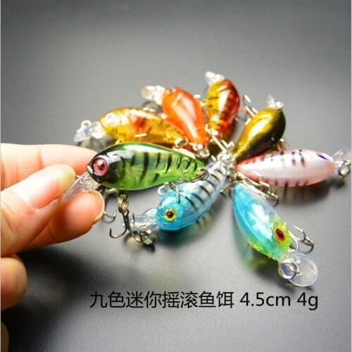 KKWEZVA 8pcs/lot 4.5g-4cm Fishing lure hard bait for fish tackle pesca fish wobbler swivel artificial lure Free Shipping