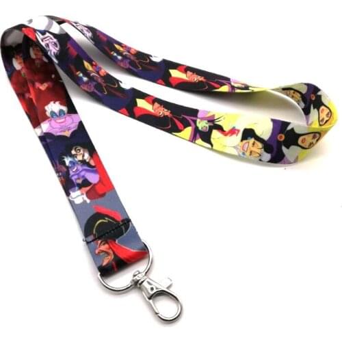 Hot Selling 20 pcs cartoon Reverse character Key Chains Neck Strap Keys Camera ID Card Lanyard D-106
