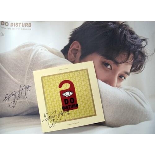 Signed CNBLUE Jung Yong Hwa autographed mini2nd album DO DISTURB CD+photobook+signed poster 082017