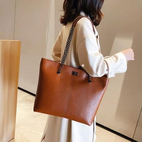 Fashion Simple Solid Leather Designer Shoulder Bags for Women 2020 New Office Lady Handbags Crossbody Tote Bag Hand Clutch BB87