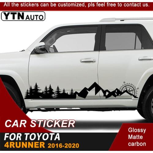 Car Stickers Side Door Forest Adventure Graphic Vinyl Fit For Toyota 4Runner 2016 2017 2018 2019 2020 Cool Car Decals Customized
