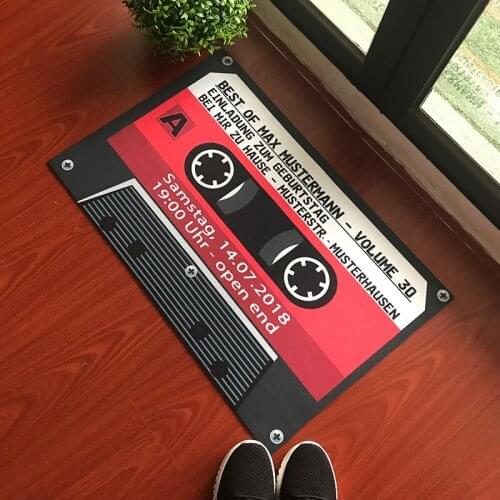 New Retro Nostalgia Tape Colorful Mats Anti-slip Carpet Floor Mat Outdoor Rugs Tape Front Door Retro Home Entrance Doormat