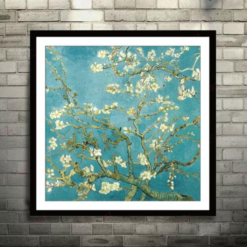 Wholesale Needlework DIY DMC Cross Stitch Sets For Embroidery Kits Van Gogh Almond Counted Cross-Stitching Home Decoration