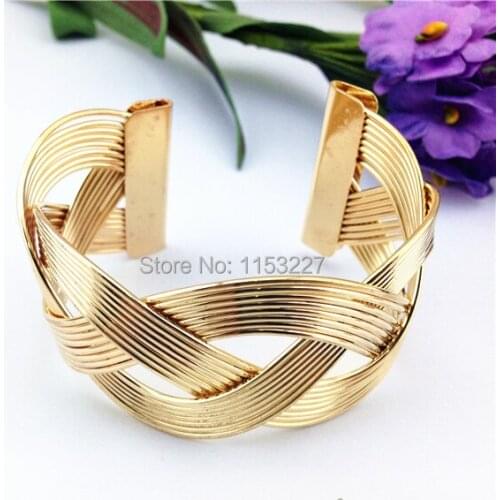 Korean style Open alloy wave bangle