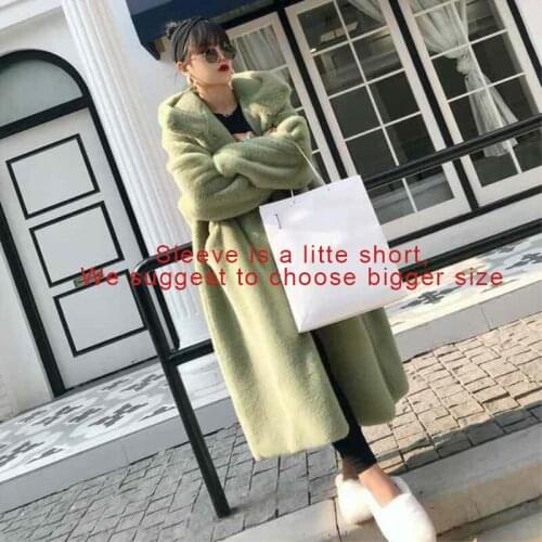 JuneRain Winter Solid Hooded Women Faux Fur Coats Vintage Street lady Thick Warm Outwear Fur Jackets female Loose Long Overcoat