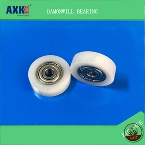 Rubberized 3*15*4MM 4PCS POM 683ZZ Plastic Nylon Axle Bearing Pulley Roller Pulley Rubber Covering Wheel 3X15X4MM Wheels Rolle