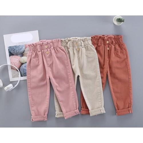 Baby Girls Pants Spring Autumn Children Clothes Kids Trousers for Girl Pants Princess Toddlers Infant Casual fashion solid