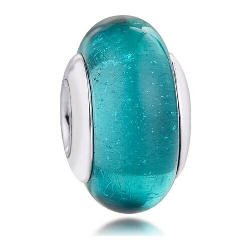 Fit Pandora Bracelets Jasmines Signature Glass Charms 925 Original Sterling Silver Beads for Jewelry Making DIY Women Gift