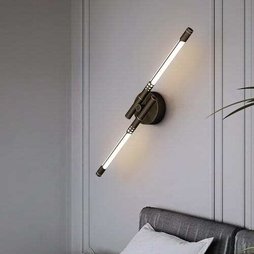 Modern Stylish Simplicity LED Wall Lamp Gold Brass For Living Room Bedroom Aisle Hallway Bedside Background Wall Sconce Light