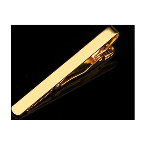 High-end Fashion Tie Clip Men Jewelry Luxury Classic Gold Lase Matte Bar Carving Simple Brushed Smooth Crystal Clasp Pin Gifts