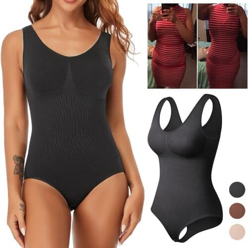 Women Bodysuit Shapewear Full Body Shaper Slimming Sheath Tummy Control Butt Lifter Push Up Abdomen Reducing Shapers Corset Top