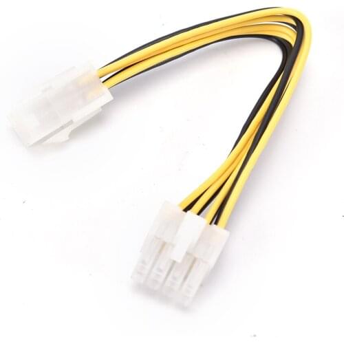 1 pcs ATX 4 Pin Male to 8 Pin Female EPS CPU Power Converter Cable Lead Adapter 12V ATX P4 to EPS 8pin