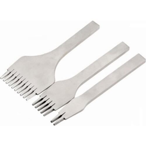 3.0/3.38/3.85/2.7mm 2+5+10 prong Diamond Hole Punche Stitching Punch Leather Tool French Type