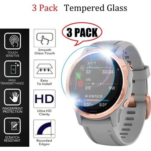 3Pcs/lot watch HD film For Garmin Fenix 5 5s Plus 6S 6X 6 Pro Ultra Clear Tempered Glass film Guard Premium Screen Protector