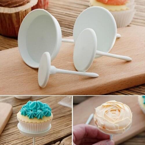 4pcs/lot Cake Flower Nail Stands Plastic Piping Nail Baking Piping Transfer Lift Removable Ice Cream Cake DIY Decorating Tools