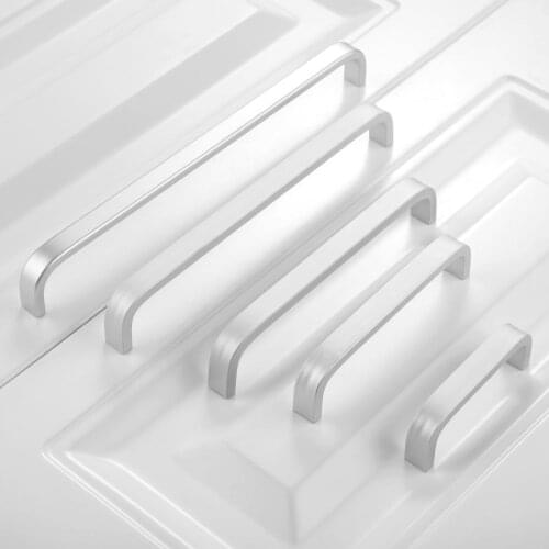 64/96/128/160/192MM Hard Space Aluminum Cabinet Knob Drawer Door Furniture Handle Door Knobs Cupboard Kitchen Pull Handle