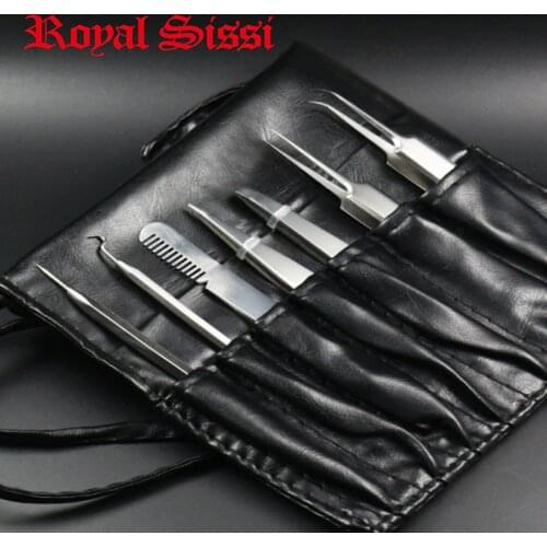 8pcs/set new designed superior Fly tying Tools Kit assistive tools combo include Anti-Static Tweezers&forceps&fly tying bodkins