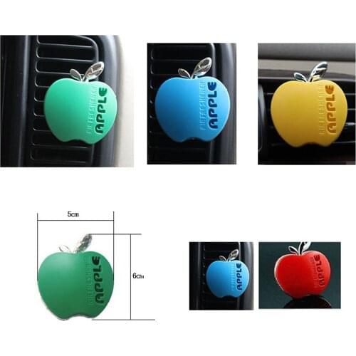 Car Air Freshener Colorful Small Apple Outlet Perfume Car Outlet Balm E Outlet with Plastic Toggle Clip Car Decor Accessories
