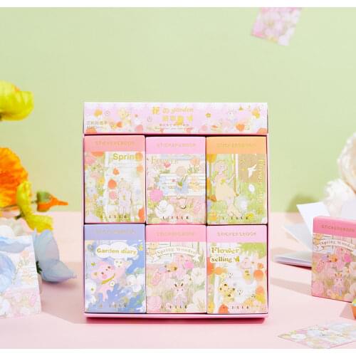 Yisuremia New 600 Sheets/Pack Gold Blocking Cute Sticker Book Journal Scrapbook Decorative Sticker Gift Kawaii School Stationery