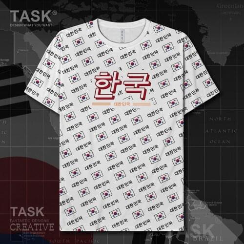 Republic of Korea South KOR Quick Dry t shirt brands tracksuit fashion gym mens t-shirt casual sports new summer clothes