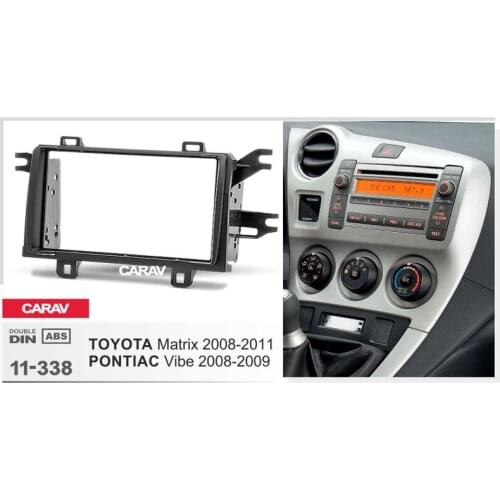 CARAV 11-338 Top Quality Radio Fascia for TOYOTA Matrix 2008-2011 / PONTIAC Vibe Stereo Fascia Dash CD Trim Installation Kit