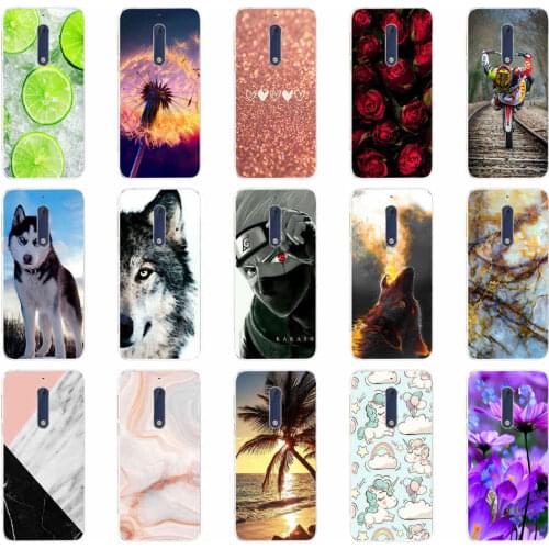 For Nokia 5.1 Case Silicone Soft Fashion cartoon TPU Back Cover for Nokia 5.1 Case Protective Fundas for Nokia5.1 Capa