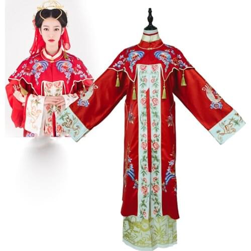 Ten Miles of Wedding Dowry Ming Dynasty High Quality Original Reproducing Su Embroidery Costume Customized Bride Wedding Hanfu