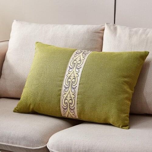 Fyjafon Pillowcase 60*80 Pillow Case Blue Purple Cotton Linen Back Cushion Cover European Pillowcases Sofa Pillow Case Red