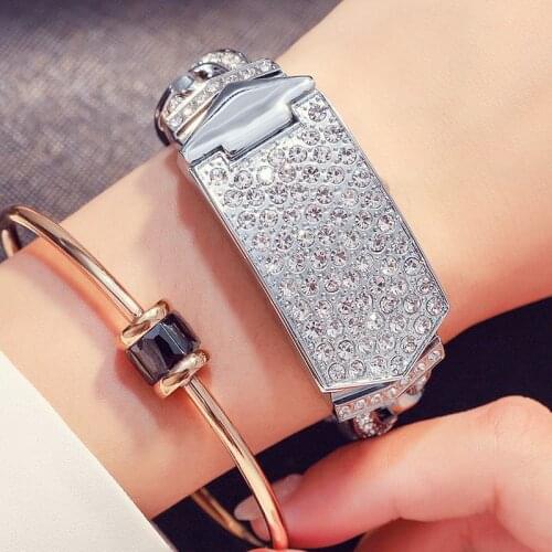 G&D Luxury Fashion Silver Womens Watches Quartz Bracelet Wristwatches Stainless Steel Female Watch Bayan Kol Saati Montre Femme