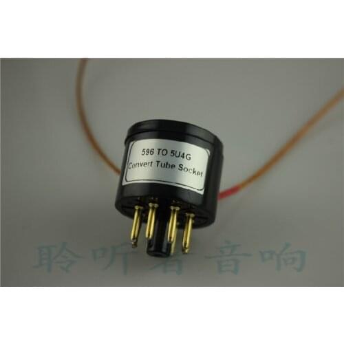 Gold-plated socket 596 (TOP) to 5U4G tube conversion seat