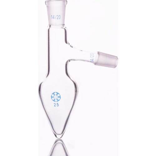 Pear shaped distillation flask,Capacity 25ml,Female 14/20,Male 14/20,Pear-shaped flask,Distilling flask pear shape