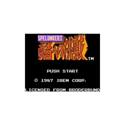 Spelunker 2 - Yuusha E No Chousen Region Free 60 Pin 8Bit Game Card For Subor Game Players