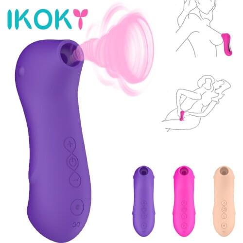 IKOKY Clit Sucker Vibrator Nipple Sucking Blowjob Tongue Vibrating Sex Oral Licking Vagina Stimulator Sex Toys for Women