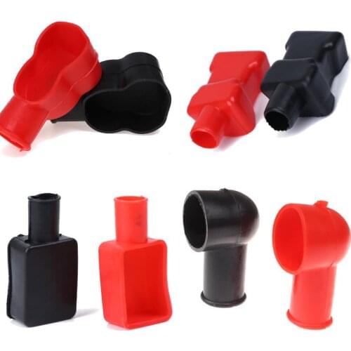 1 Pair Universal Car Battery Terminal Cap Negative Positive Terminal Covers Protector Replacement Batteries Car Accessories