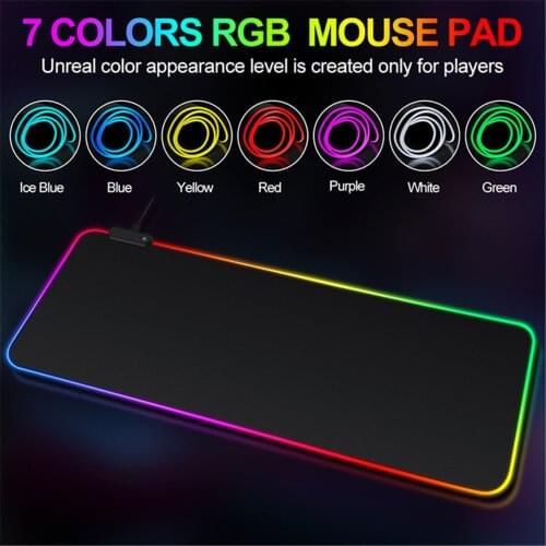 RGB Gaming Mouse Pad Computer Large Mousepad Backlit XXL Big Mouse Pads Waterproof LED Gamer Mause Carpet 90x40cm Desk Mat