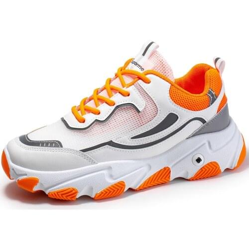 2020 spring and autumn new student sneakers platform shoes hollow breathable mesh shoes trend mesh surface new balance