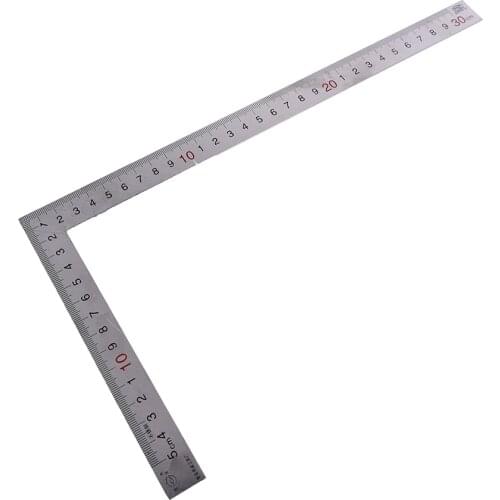 150x300mm 90 Degrees Ruler Angle Metric Mitre Square Ruler School Office Stationery Stainless Steel Ruler Measuring Tool