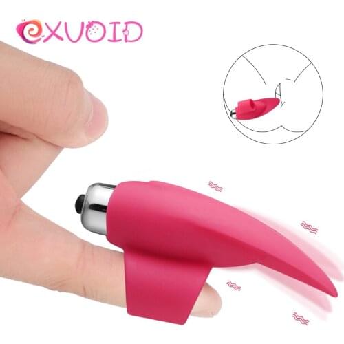 EXVOID G-spot Massager Clitoris Vagina Stimulate Silicone Finger Cover Masturbator Sex Toys for Women Finger Sleeve Vibrator