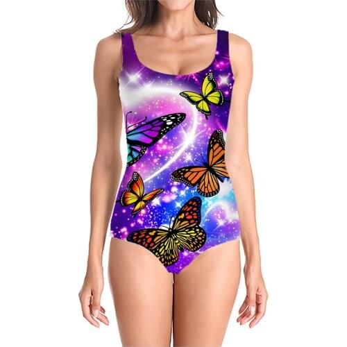 CLOOCL Fashion Animal Beautiful Butterfly One-Piece Swimsuit 3D All Over Print Sleeveless Women Swimwear Drop Shipping
