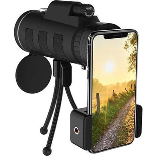 10x Zoom Monocular Telescope Scope For Smartphone Camera Camping Hiking Fishing With Compass Mobile Phone Clip Tripod