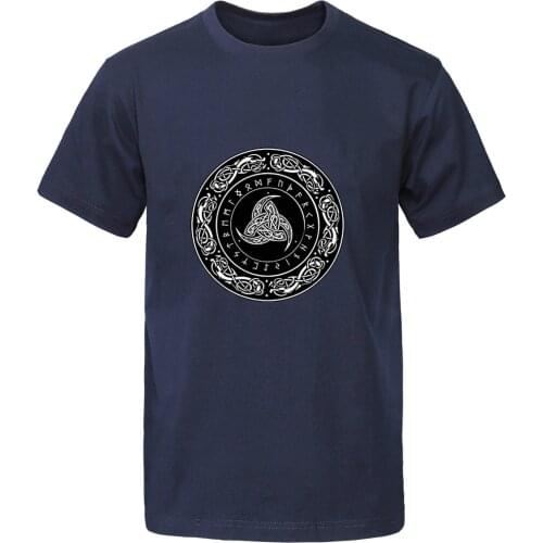 Mens Odin Vikings T Shirt Men TV Show Tshirt Scandinavian Runes Valhalla 2021 Summer Streetwear Tops Tees T-Shirt Tops For Fans