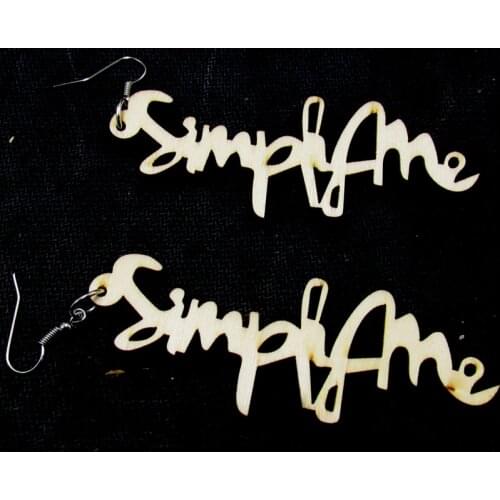 Unfinished simply me Wood Earrings