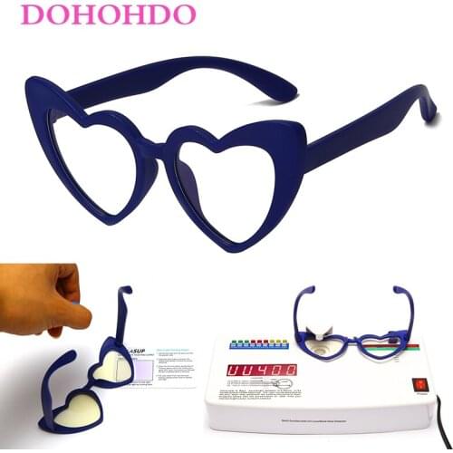 DOHOHDO New Kids Heart Shaped Anti-blue Light Glasses TR90 Children Boy Girls Computer Transparent Anti Reflective Eyeglasses