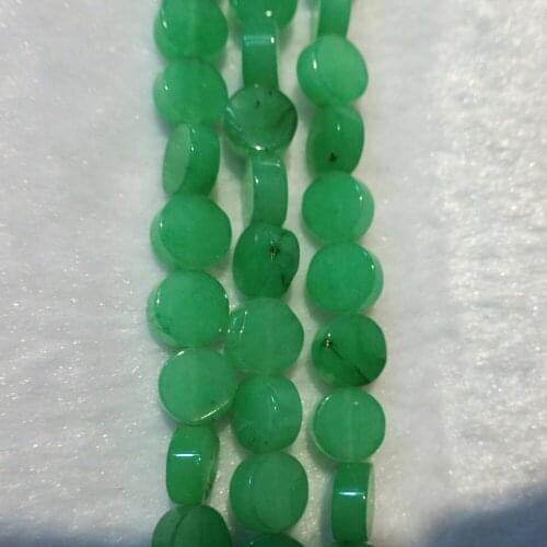 Wholesale 80pcs Flat Round Malaysian Jades Natural Stone Loose Beads Accessories For Jewelry Making DIY Bracelet Necklace Free